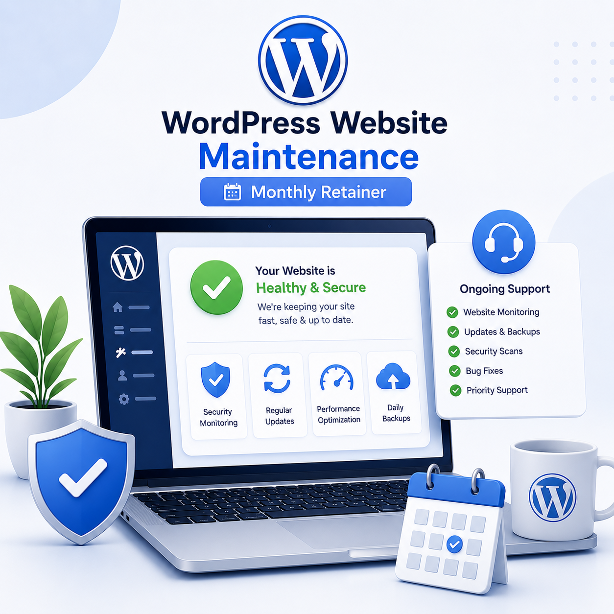 WordPress Website Maintenance Hourly Retainer